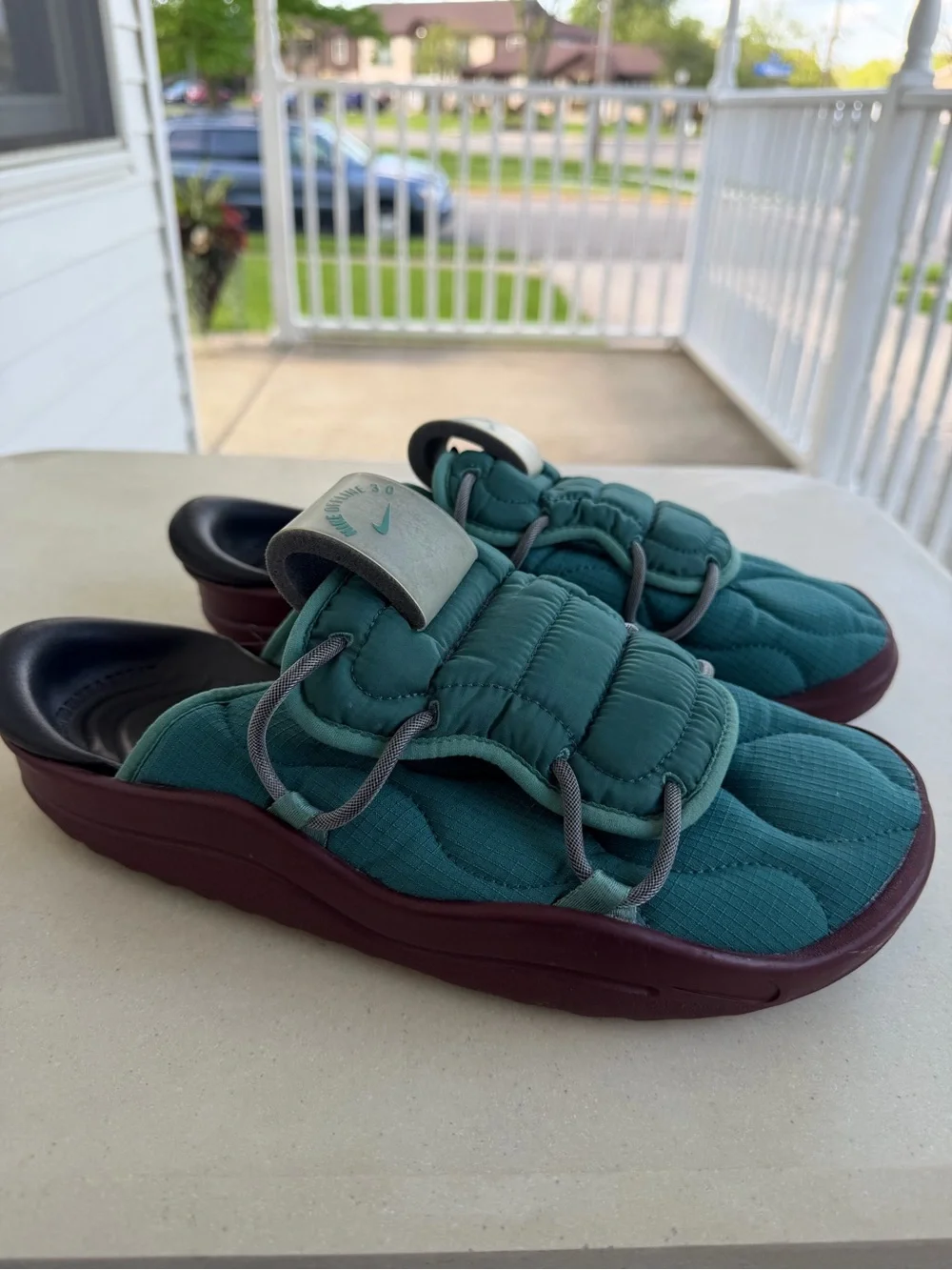 Nike Offline 3.0 Men 10 Mule Slippers Dark Teal Green-Bicoastal-BlackDJ5226-300